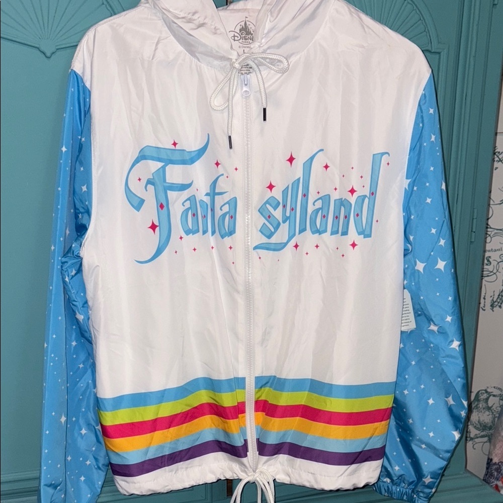 Disney Parks White Polyester Fantasyland Jacket NWT - sold out